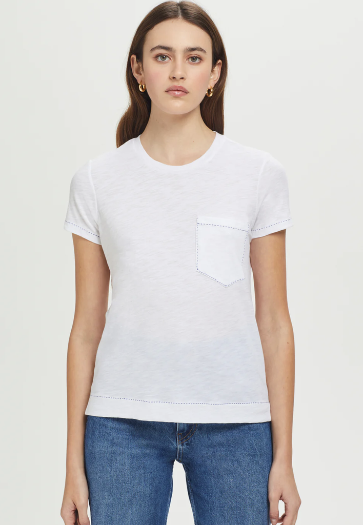 EMBROIDERED POCKET TEE - T. Georgiano's