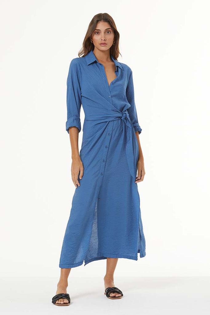 Catarina Wrap Shirt Dress - T. Georgiano's