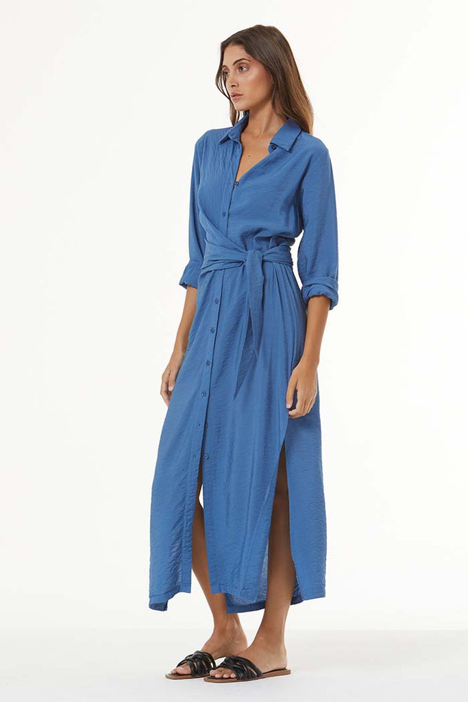 Catarina Wrap Shirt Dress - T. Georgiano's