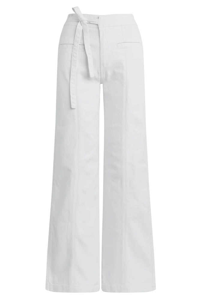 Tie Waist Pintucked Trouser Pant
