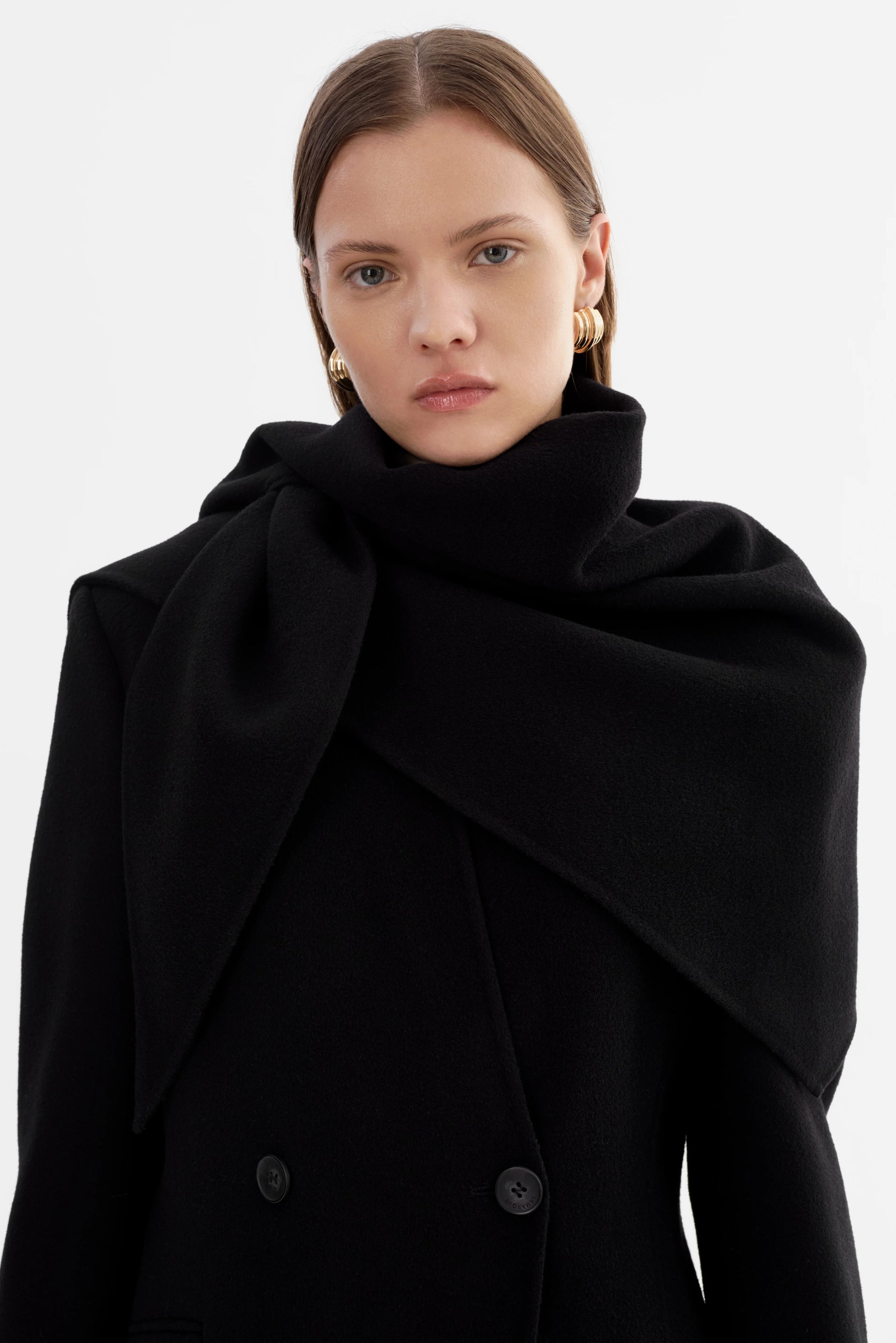 Emma Double Face Wool Wrap Scarf – T. Georgiano's