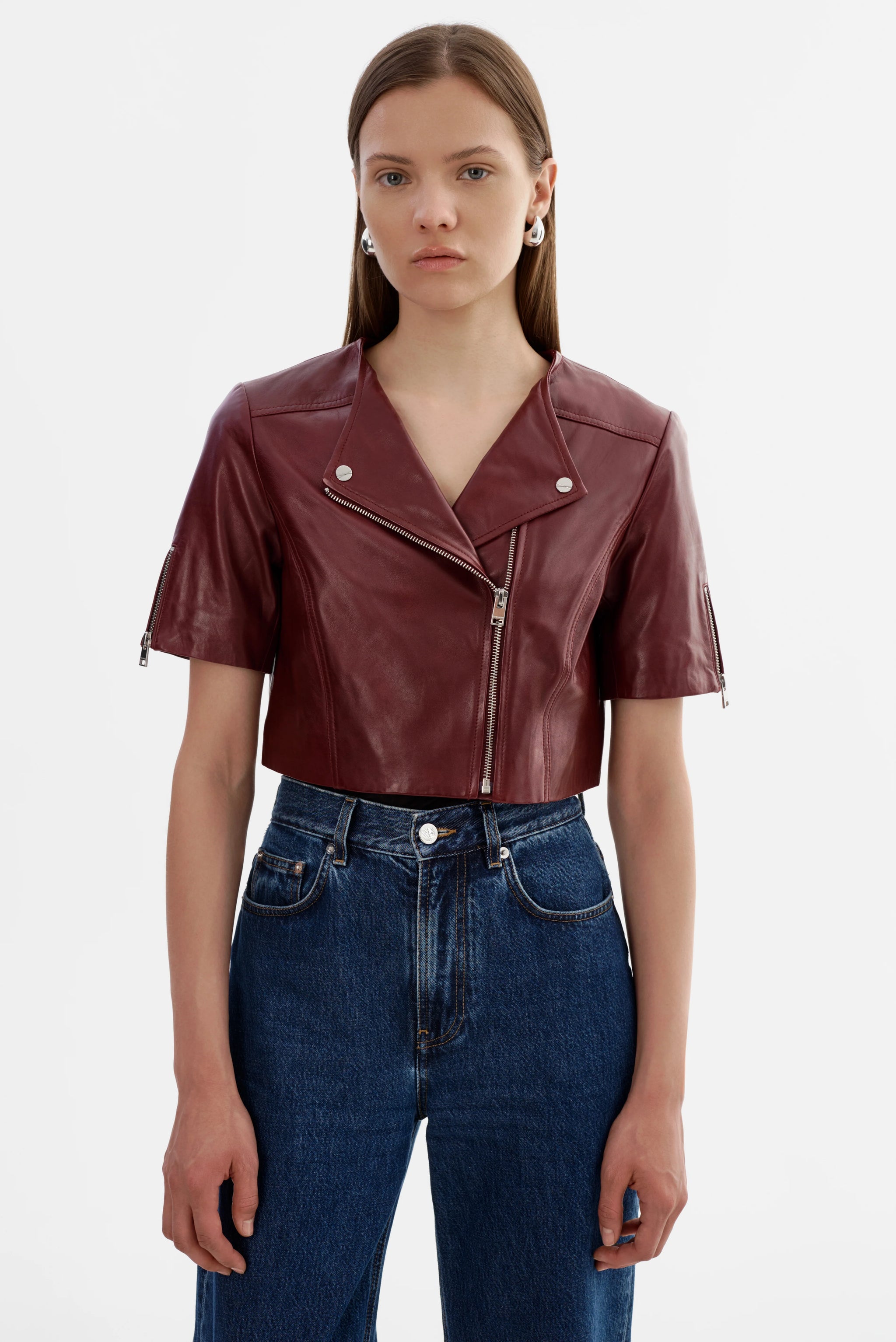 Kirsi Leather Crop Jacket – T. Georgiano's