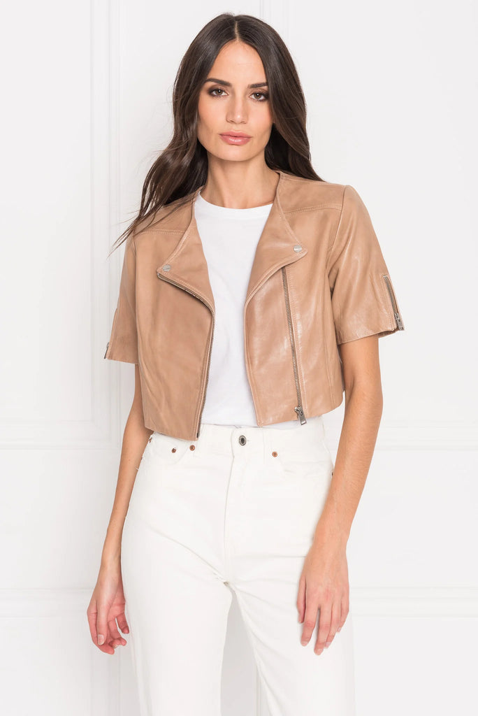 Kirsi Leather Crop Jacket