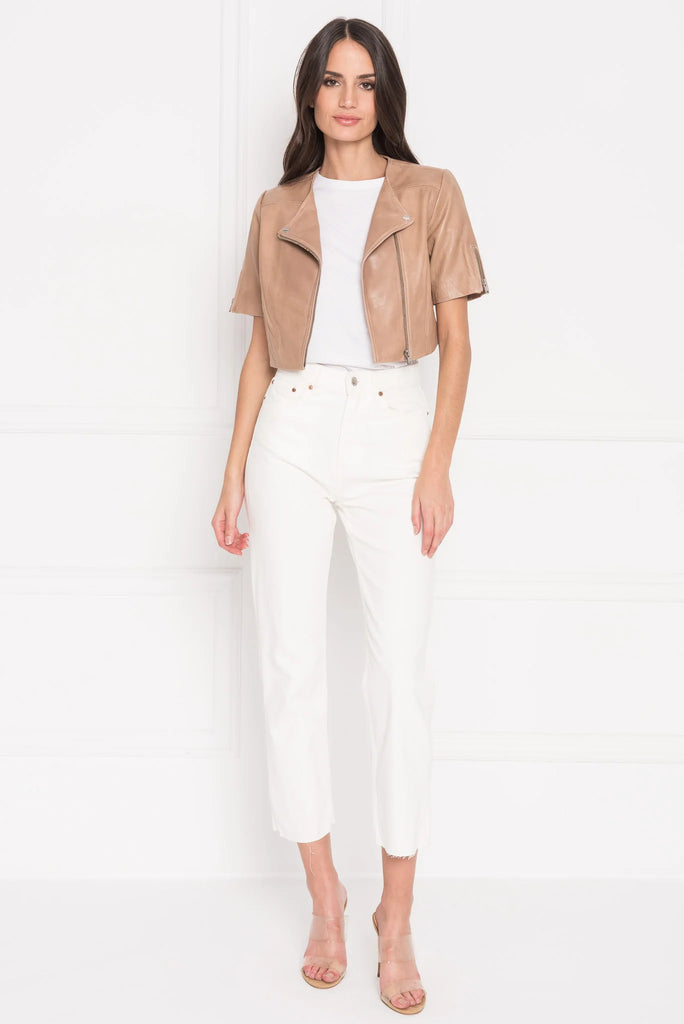 Kirsi Leather Crop Jacket