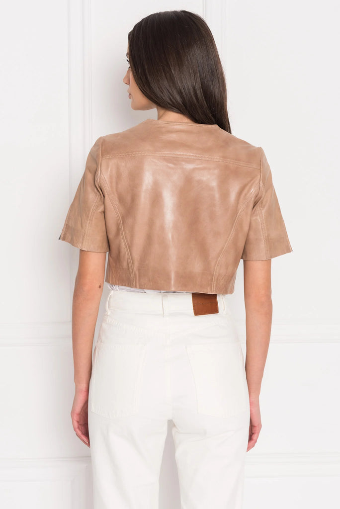 Kirsi Leather Crop Jacket