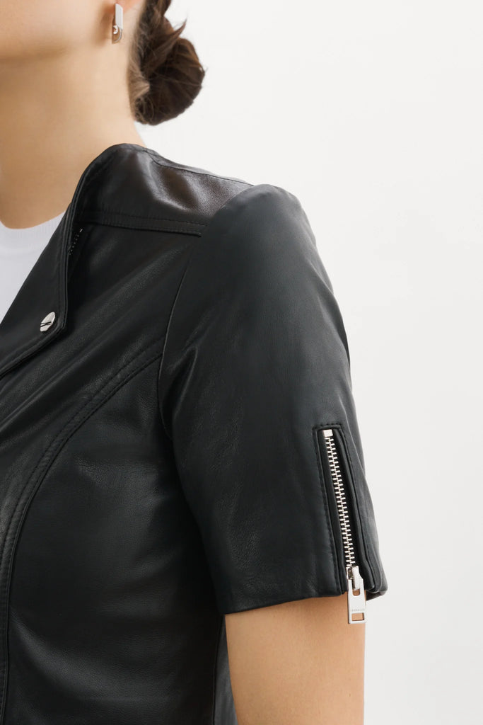 Kirsi Leather Crop Jacket