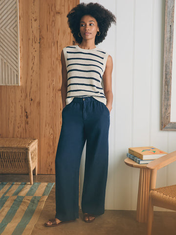 トップス HARGUEDRYCOTTONPLANESWEATFOODIE PANTS Nantucket Cotton Stripe Pants | Blair