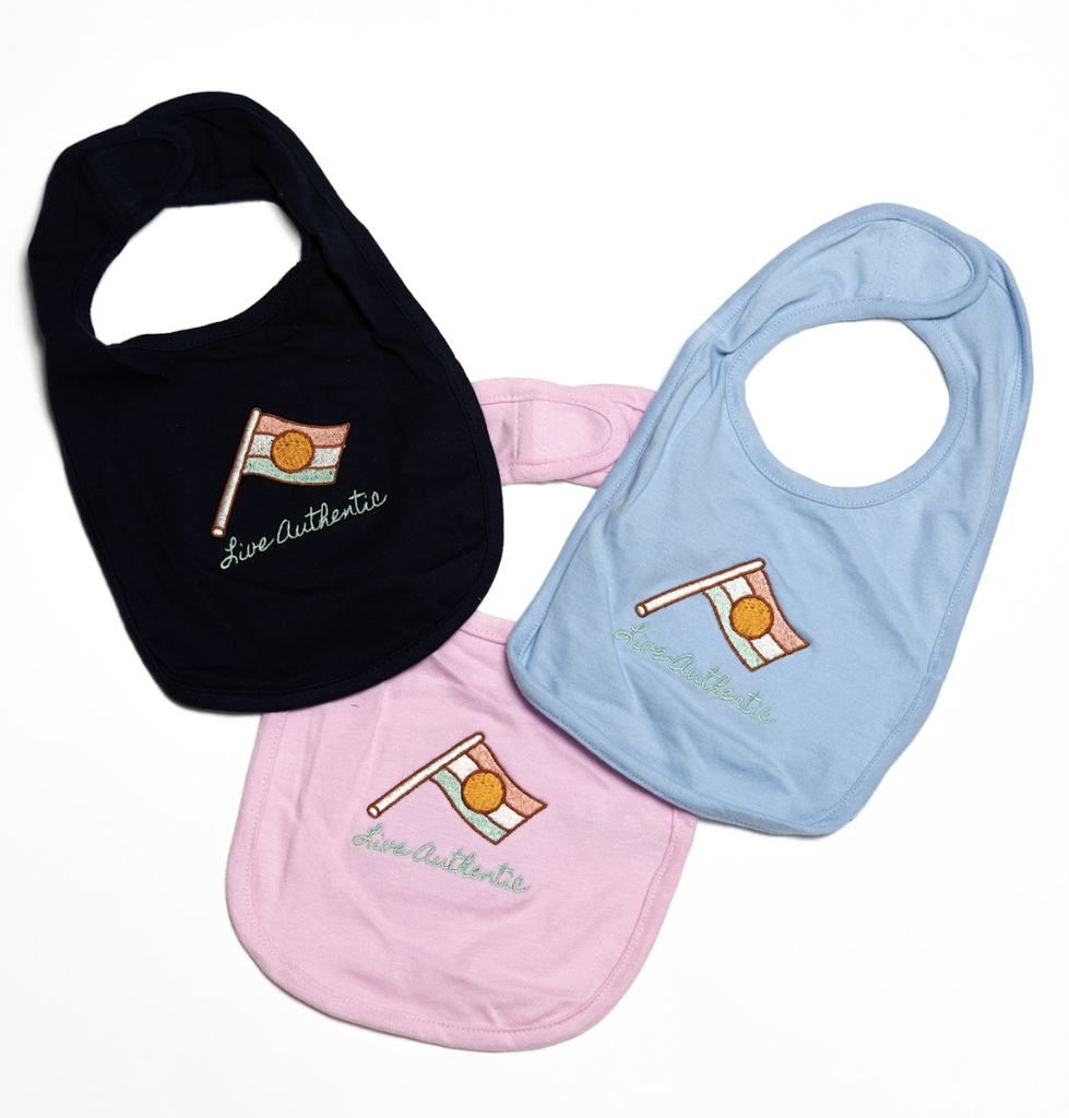 True Blue Vibes Cotton Baby Bib™©