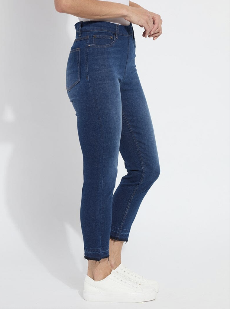 12-3160-M9 Toothpick Crop Straight Denim