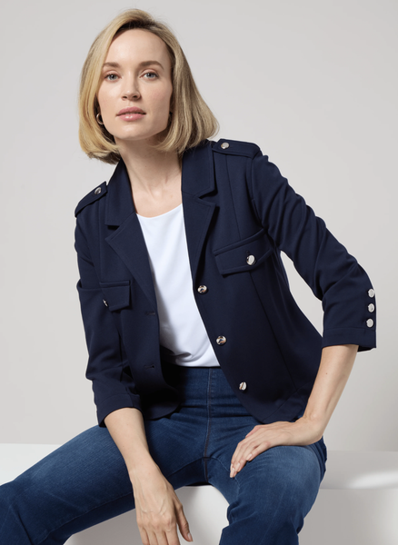 24-3496-M2 Veronica Ponte Crop Blazer