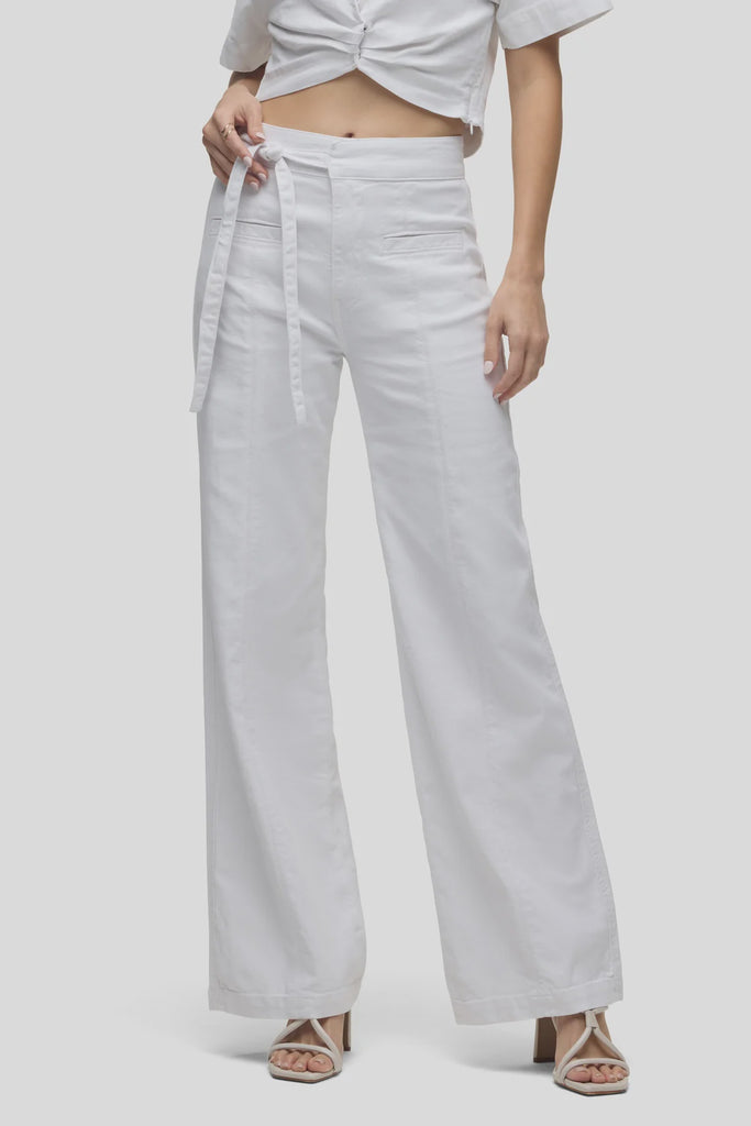 Tie Waist Pintucked Trouser Pant