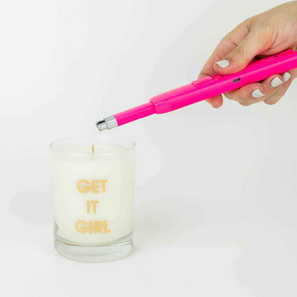GET IT GIRL CANDLE- GOLD FOIL ROCKS GLASS - T. Georgiano's