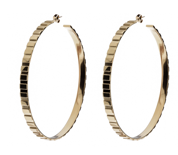 Rectangle Step Pattern Hoops - T. Georgiano's
