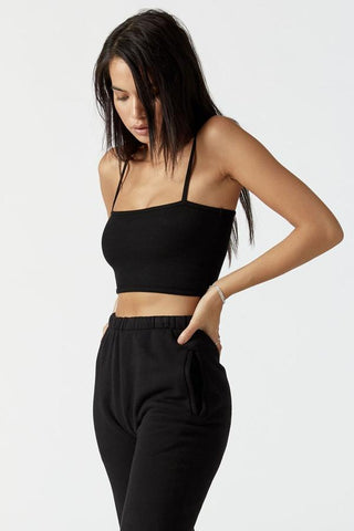 Heart & Hips Ribbed Cami Crop Top by Heart & Hips - Fade Sage